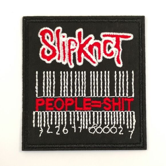 Slipknot Iron On Patch Embroidered Red and White On Black Background - Picture 10 of 10
